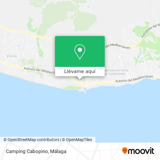 Mapa Camping Cabopino