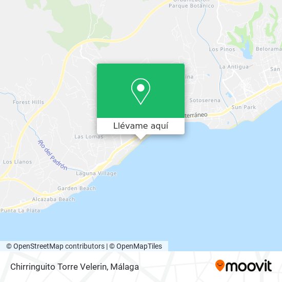 Mapa Chirringuito Torre Velerin