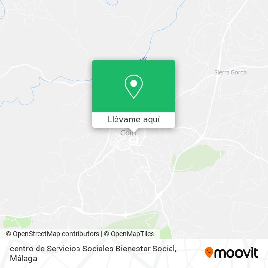 Mapa centro de Servicios Sociales Bienestar Social