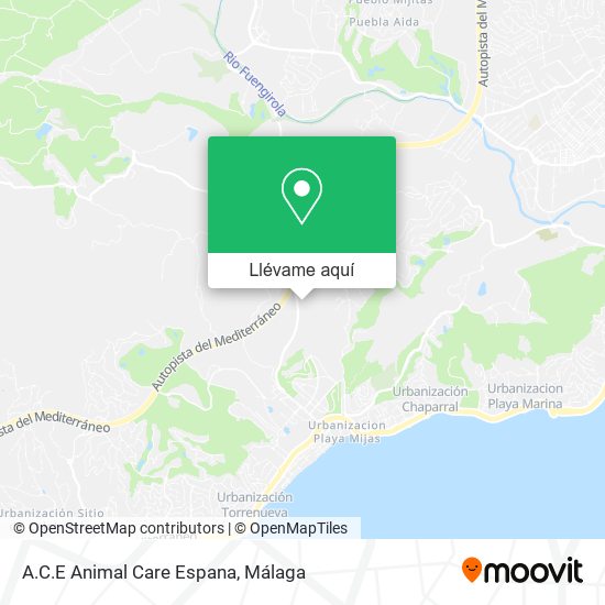Mapa A.C.E Animal Care Espana