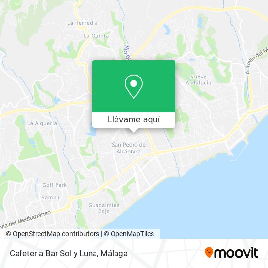 Mapa Cafeteria Bar Sol y Luna