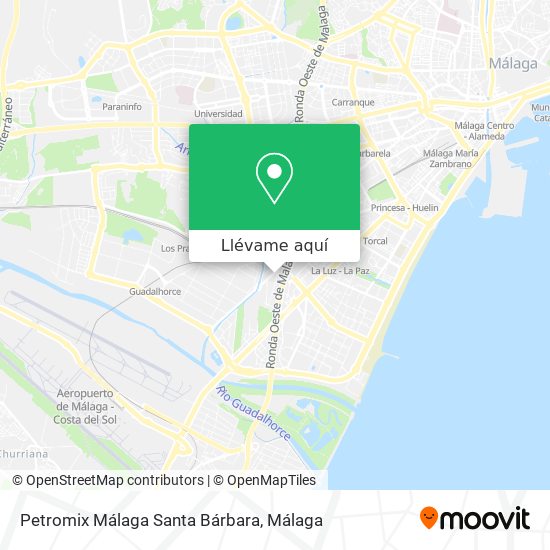 Mapa Petromix Málaga Santa Bárbara