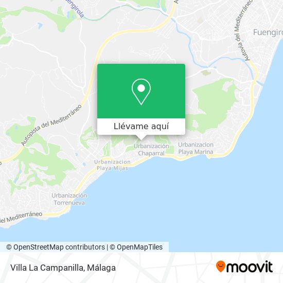 Mapa Villa La Campanilla