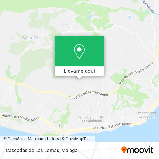 Mapa Cascadas de Las Lomas