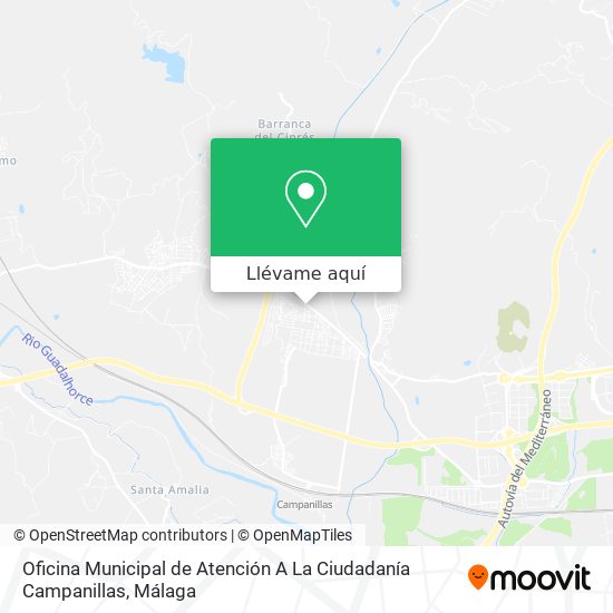 Mapa Oficina Municipal de Atención A La Ciudadanía Campanillas