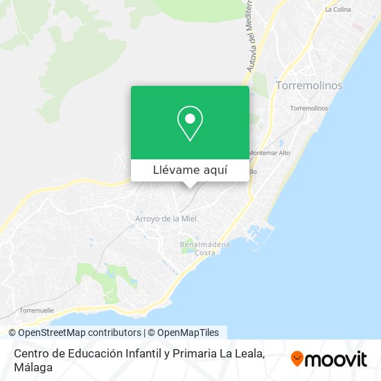 Mapa Centro de Educación Infantil y Primaria La Leala