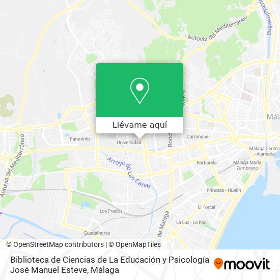 Mapa Biblioteca de Ciencias de La Educación y Psicología José Manuel Esteve