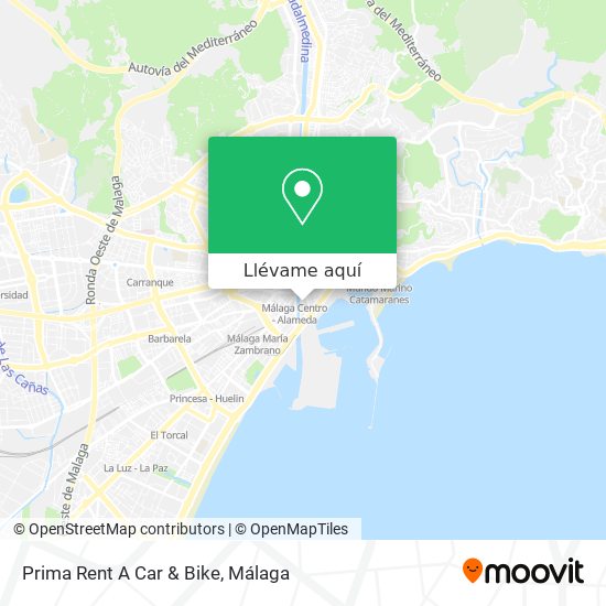 Mapa Prima Rent A Car & Bike