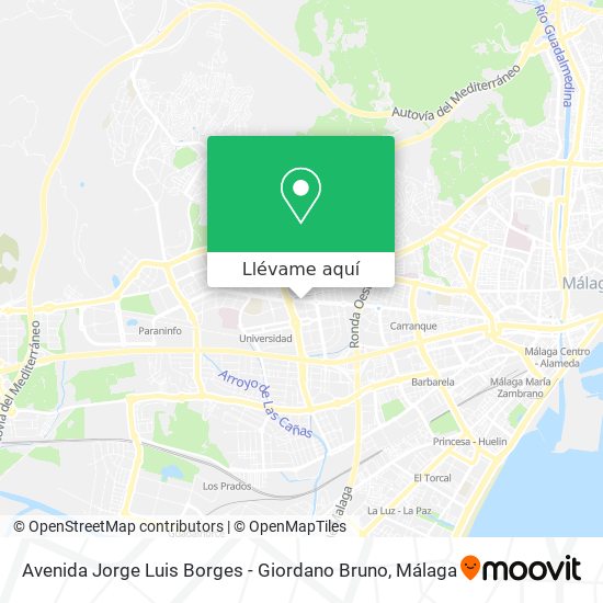 Mapa Avenida Jorge Luis Borges - Giordano Bruno