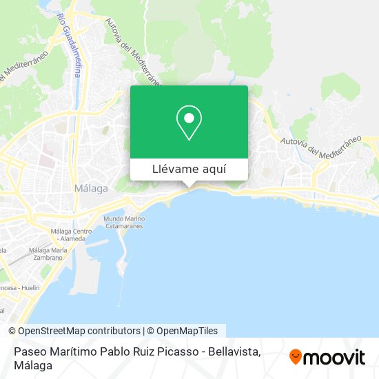 Mapa Paseo Marítimo Pablo Ruiz Picasso - Bellavista