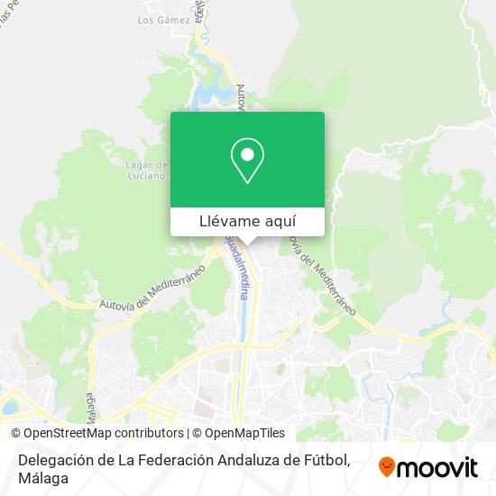 Mapa Delegación de La Federación Andaluza de Fútbol