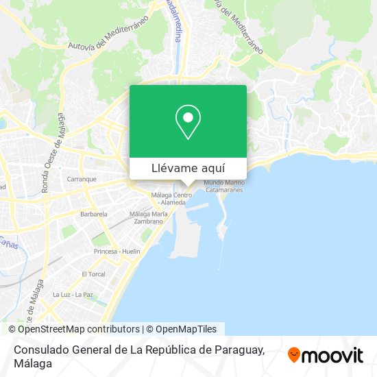 Mapa Consulado General de La República de Paraguay