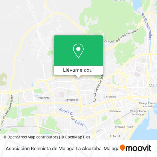 Mapa Asociación Belenista de Málaga La Alcazaba