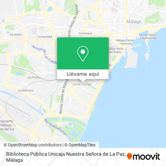 Mapa Biblioteca Pública Unicaja Nuestra Señora de La Paz