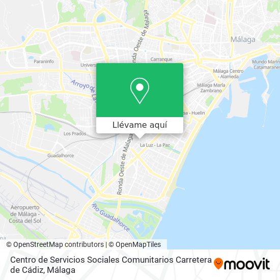 Mapa Centro de Servicios Sociales Comunitarios Carretera de Cádiz