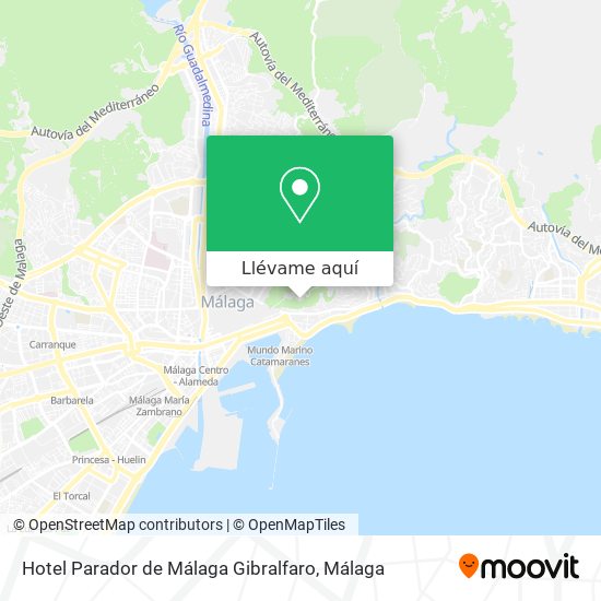 Mapa Hotel Parador de Málaga Gibralfaro