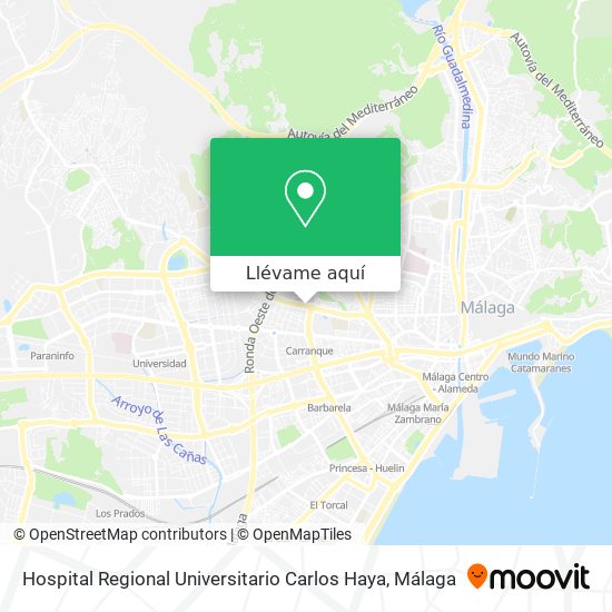 Mapa Hospital Regional Universitario Carlos Haya