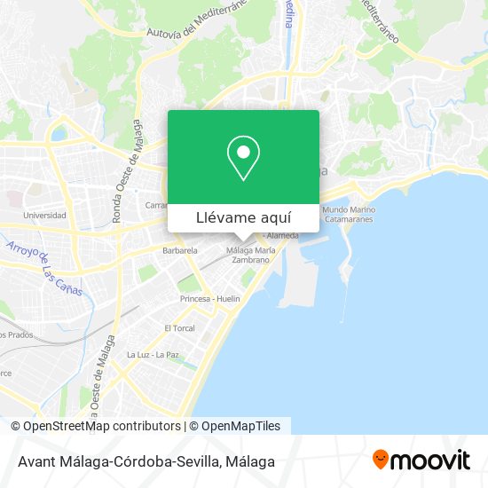 Mapa Avant Málaga-Córdoba-Sevilla