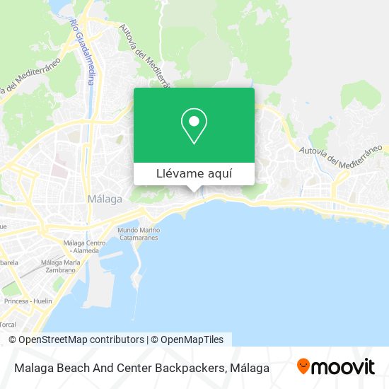 Mapa Malaga Beach And Center Backpackers
