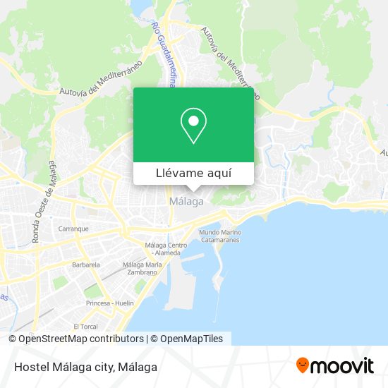 Mapa Hostel Málaga city