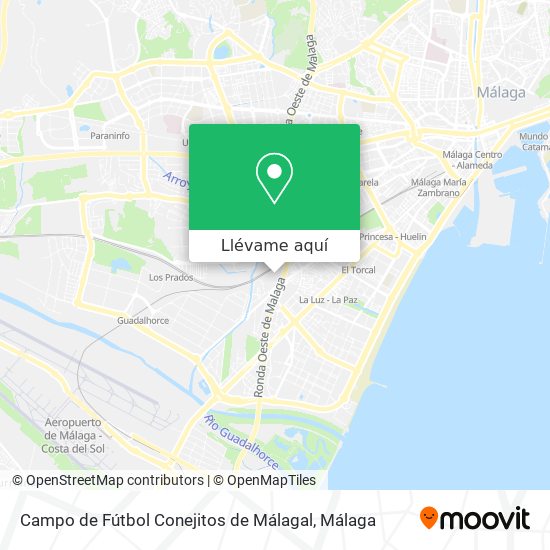 Mapa Campo de Fútbol Conejitos de Málagal