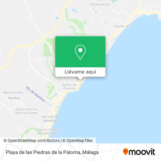 Mapa Playa de las Piedras de la Paloma