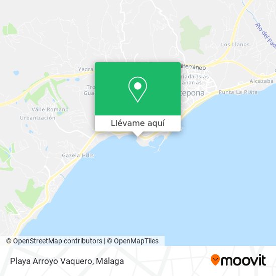 Mapa Playa Arroyo Vaquero