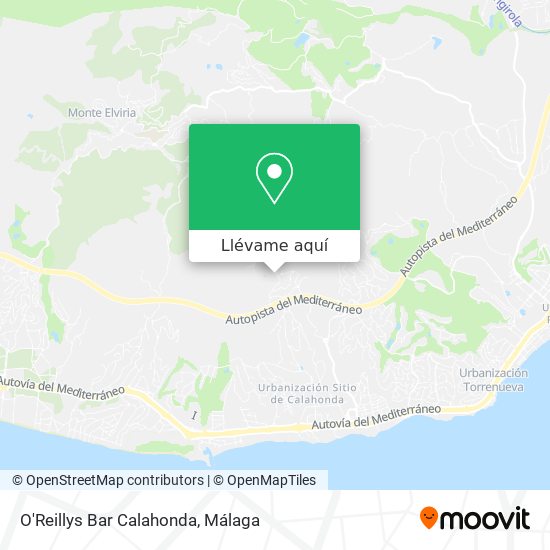 Mapa O'Reillys Bar Calahonda