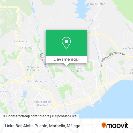 Mapa Links Bar, Aloha Pueblo, Marbella