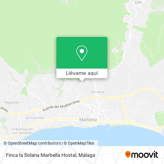 Mapa Finca la Solana Marbella Hostal