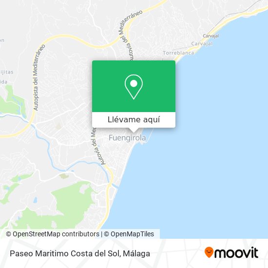 Mapa Paseo Maritimo Costa del Sol