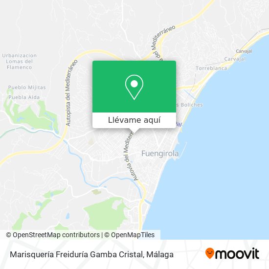 Mapa Marisquería Freiduría Gamba Cristal
