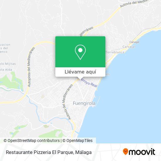 Mapa Restaurante Pizzeria El Parque