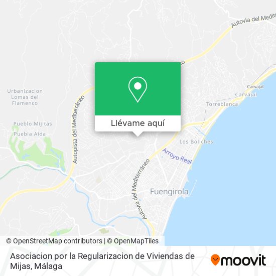 Mapa Asociacion por la Regularizacion de Viviendas de Mijas
