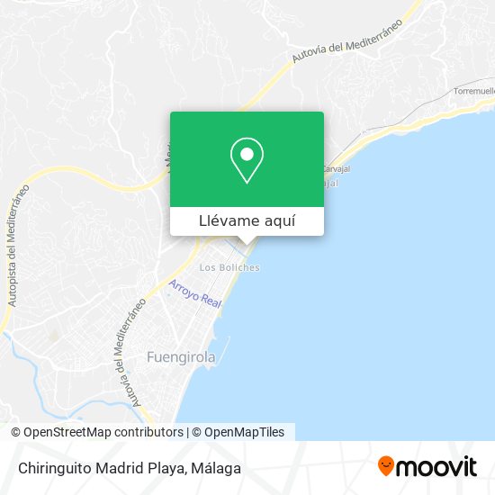 Mapa Chiringuito Madrid Playa