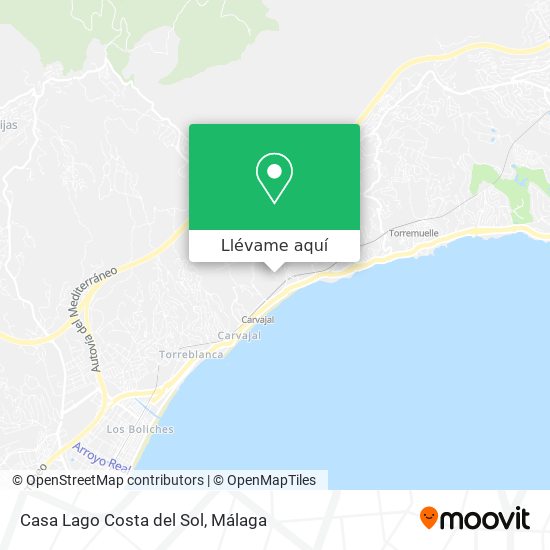 Mapa Casa Lago Costa del Sol