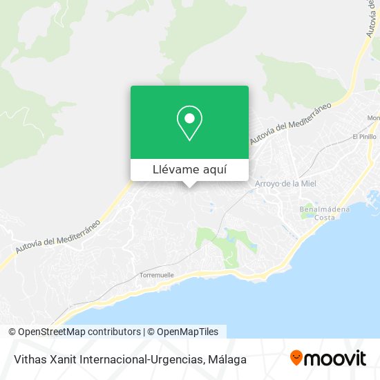 Mapa Vithas Xanit Internacional-Urgencias