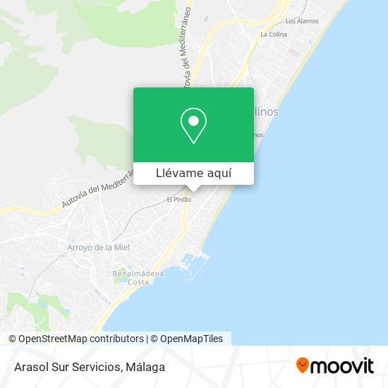 Mapa Arasol Sur Servicios