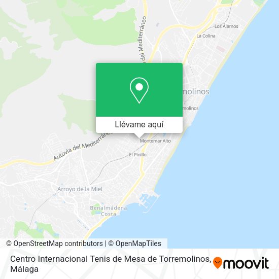 Mapa Centro Internacional Tenis de Mesa de Torremolinos