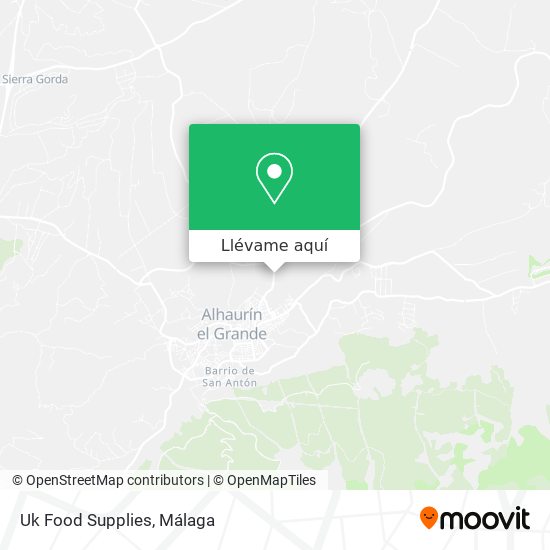 Mapa Uk Food Supplies