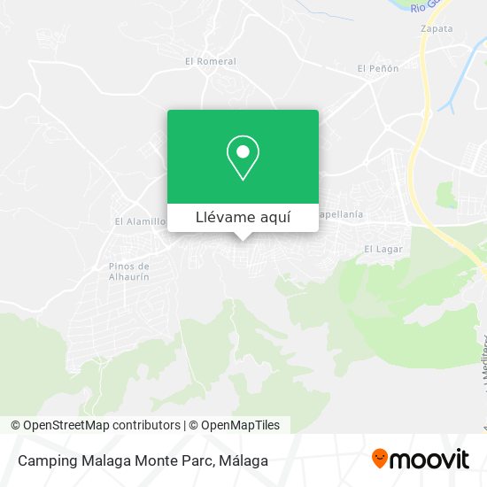 Mapa Camping Malaga Monte Parc