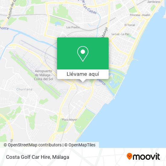 Mapa Costa Golf Car Hire