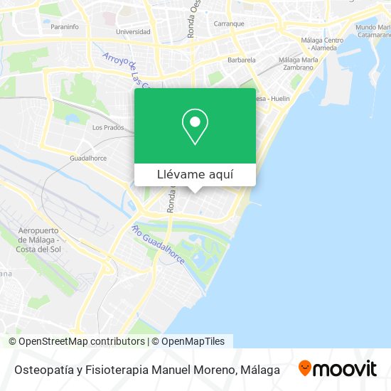 Mapa Osteopatía y Fisioterapia Manuel Moreno