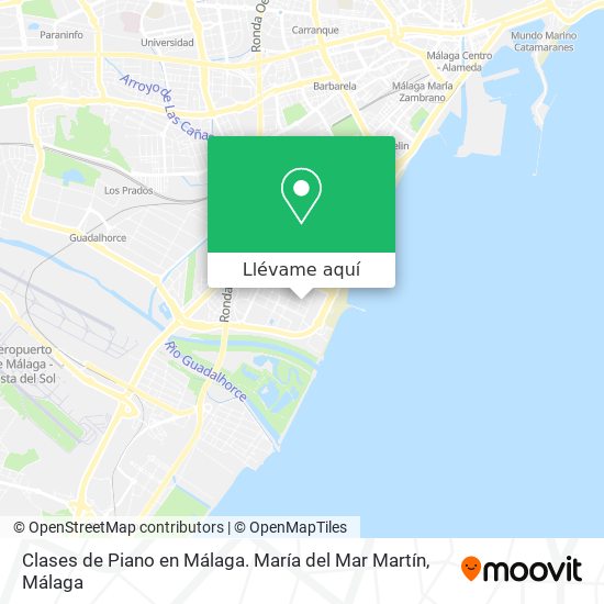 Mapa Clases de Piano en Málaga. María del Mar Martín