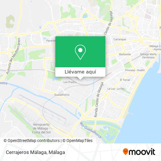 Mapa Cerrajeros Málaga