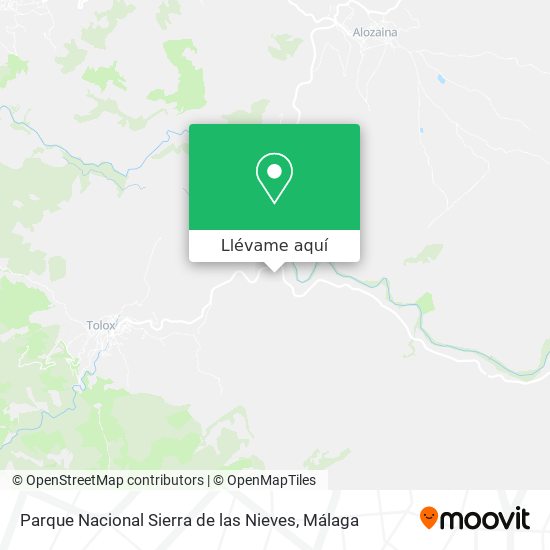 Mapa Parque Nacional Sierra de las Nieves