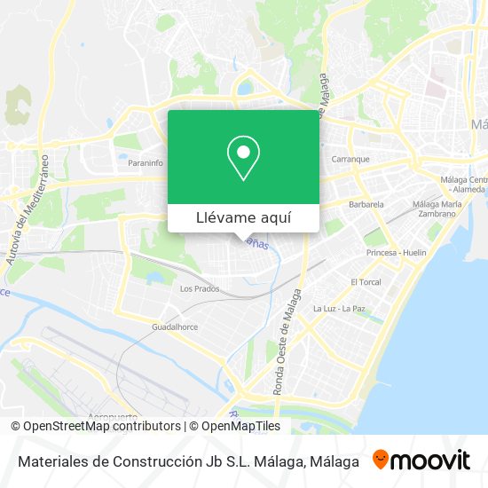 Mapa Materiales de Construcción Jb S.L. Málaga