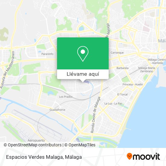 Mapa Espacios Verdes Malaga