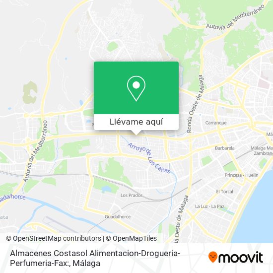 Mapa Almacenes Costasol Alimentacion-Drogueria-Perfumeria-Fax: