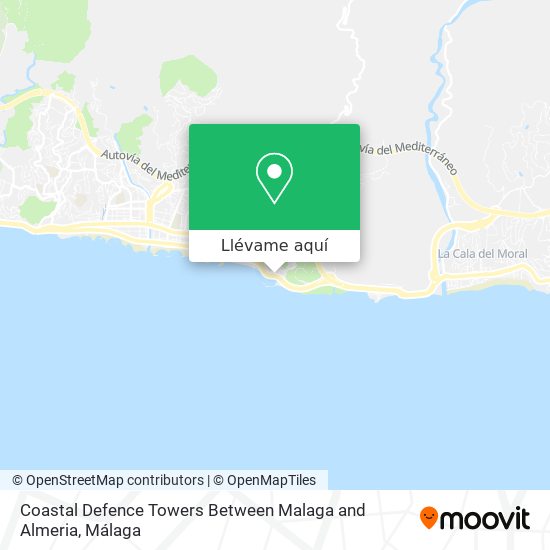 Mapa Coastal Defence Towers Between Malaga and Almeria